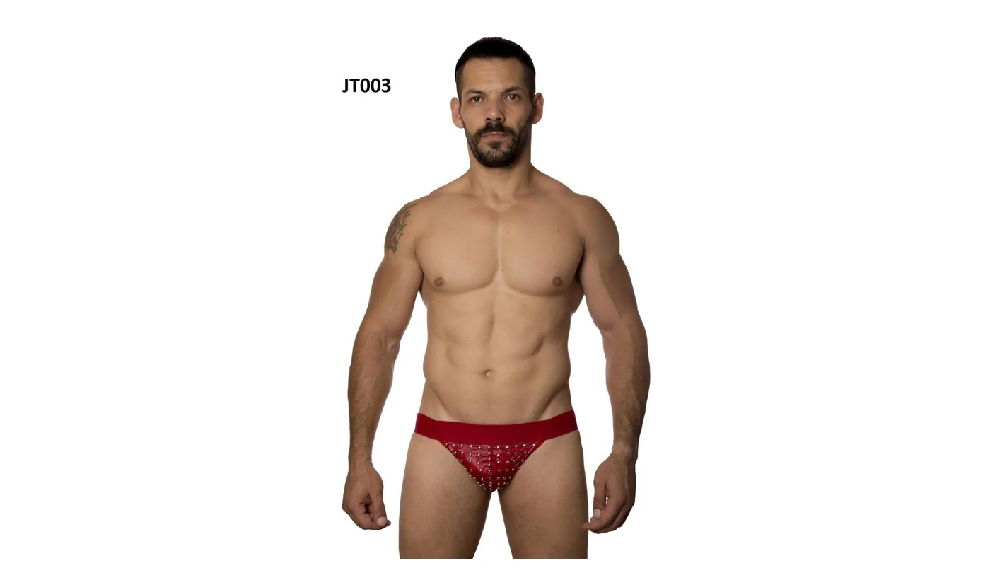 Cueca Jockstrap Tachinhas Vermelha Sd Clothing, produto ilustrativo do catálogo da loja